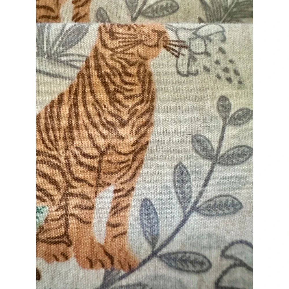 House of Verdi Tiger Palm Tree Jungle Print King Sheet Set Boho Bungalow